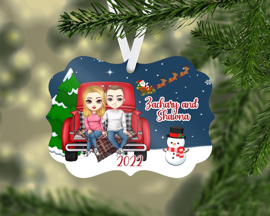 Personalized Couples Ornament, First Christmas Together, Ornament for ...