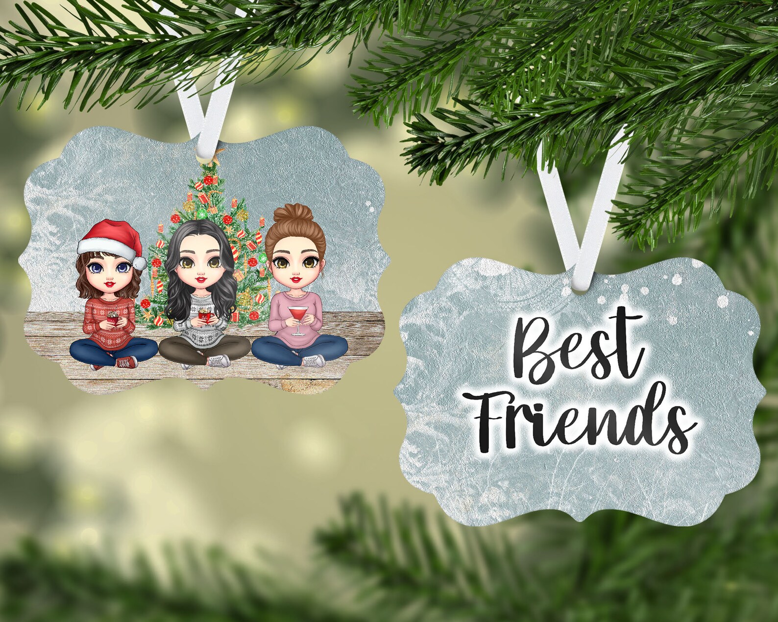 Personalized Best Friend Ornament Best Friend Etsy