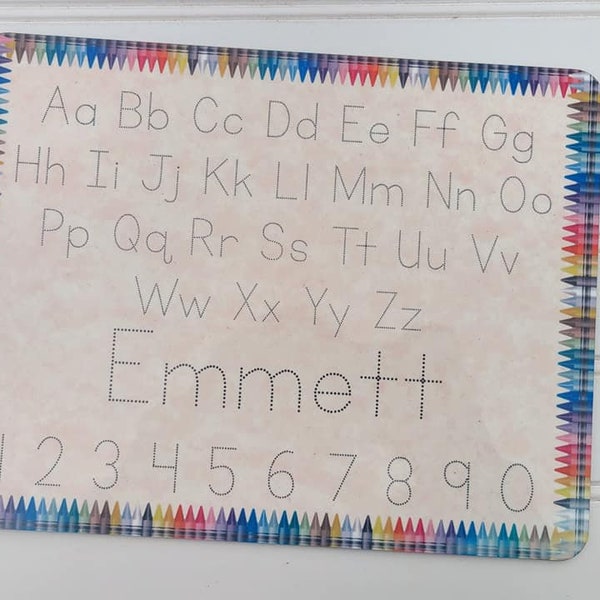 Dry Erase Learn to write my name, Learn to write my numbers, Learn to write my alphabet, Learning tool for kids, Teaching the alphabet