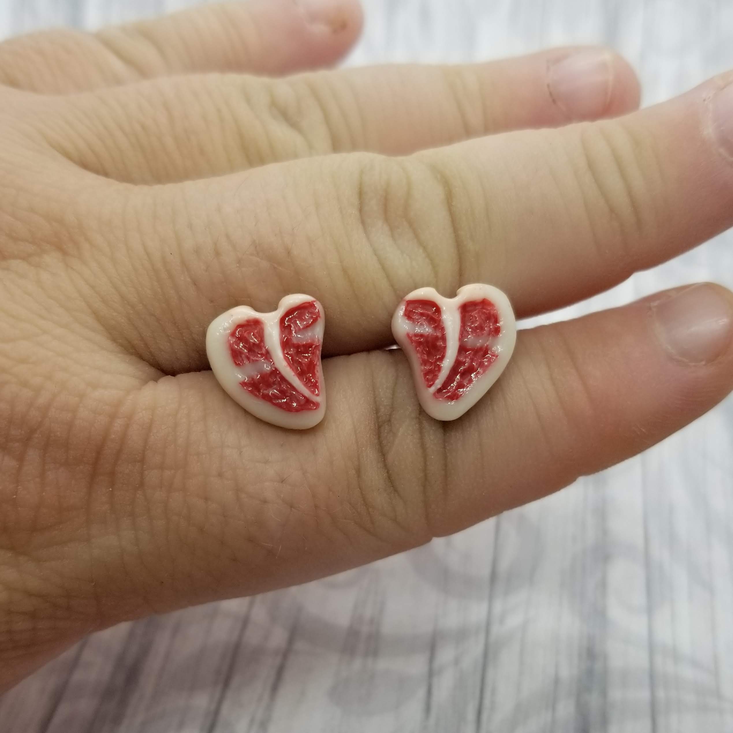Raw Tbone Steak Earrings Stud Food Earrings fake food Etsy