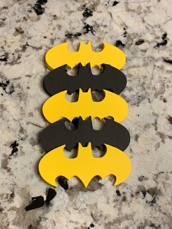 Batman Shaped Table Confetti Bat Birthday Decorations Party Etsy