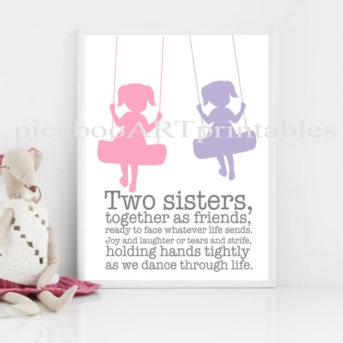 Printable Sister Quotes Sisters Quote Sisters Wall Art Big - Etsy