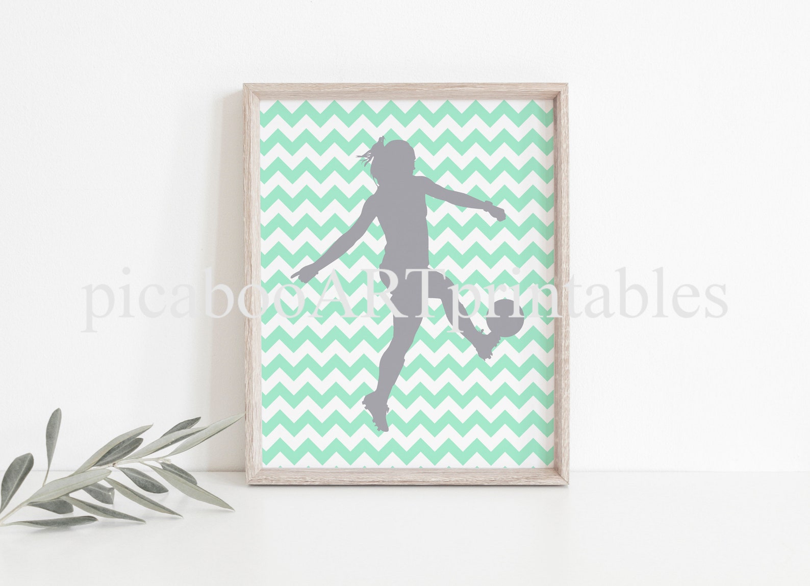 Soccer Girl Set of 6 Images, Female Soccer Wall Art, Soccer Player ...