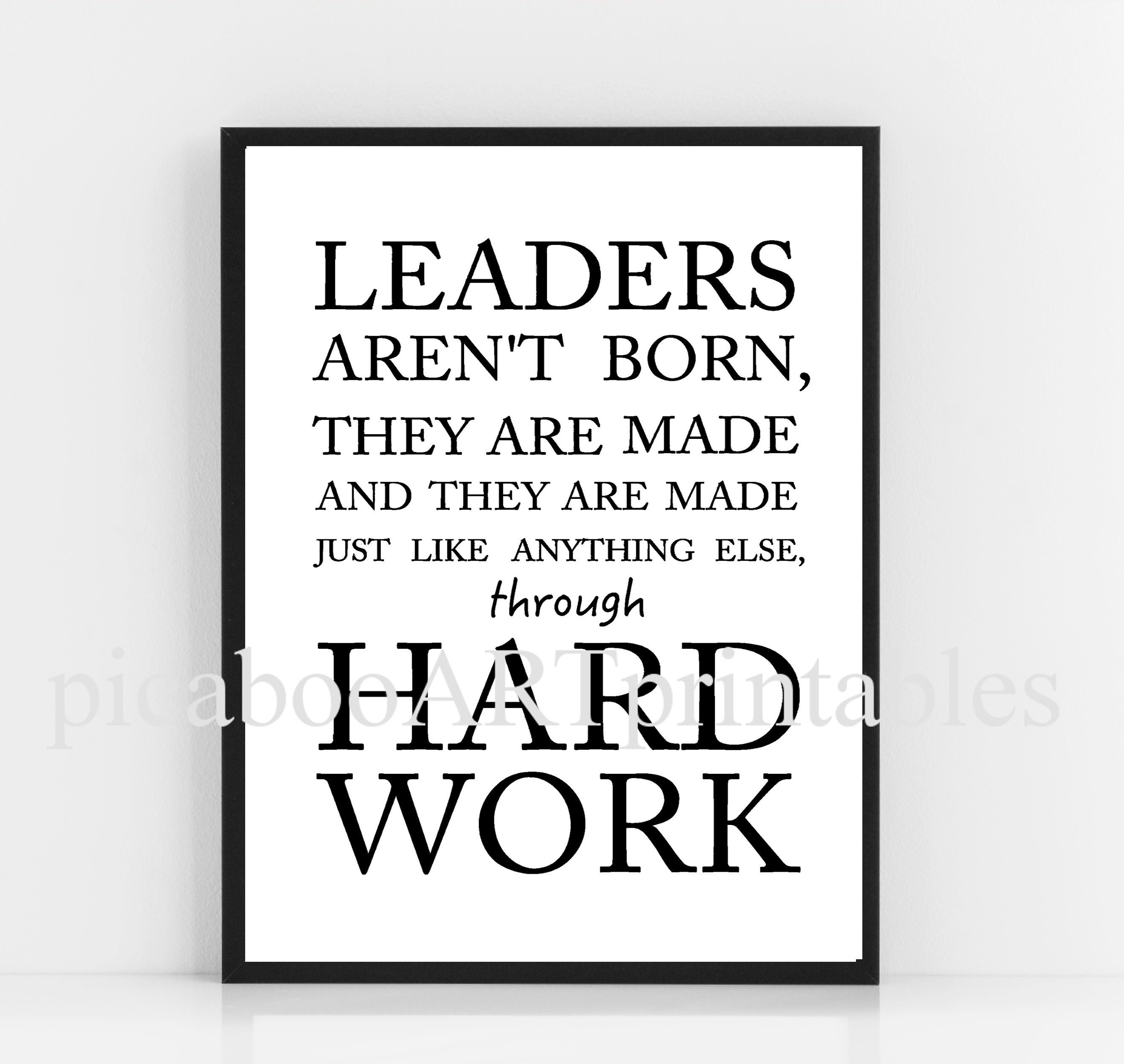 Leaders Aren't Born They Are Made, Girls Wall Art, Gift for Teen Girl ...
