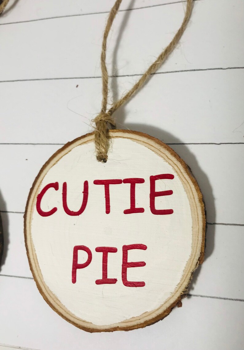 farmhouse ornaments Personalized ornaments wood ornaments farmhouse decor painted wood slice ornaments ornaments