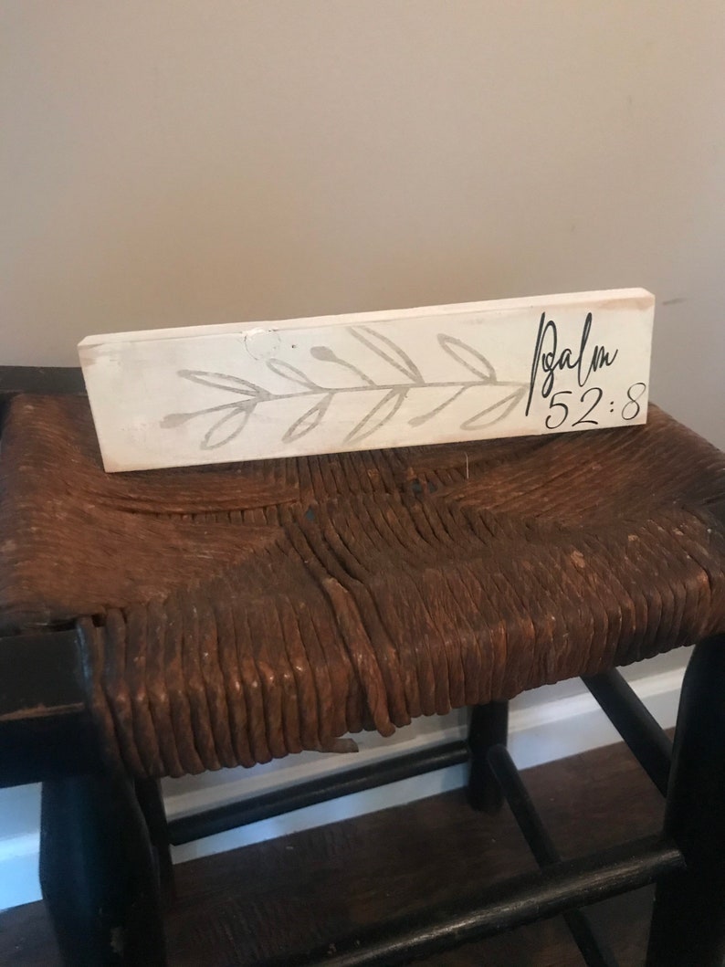 Olive branch Psalms sign Bible verse Olive tree sign olive Etsy