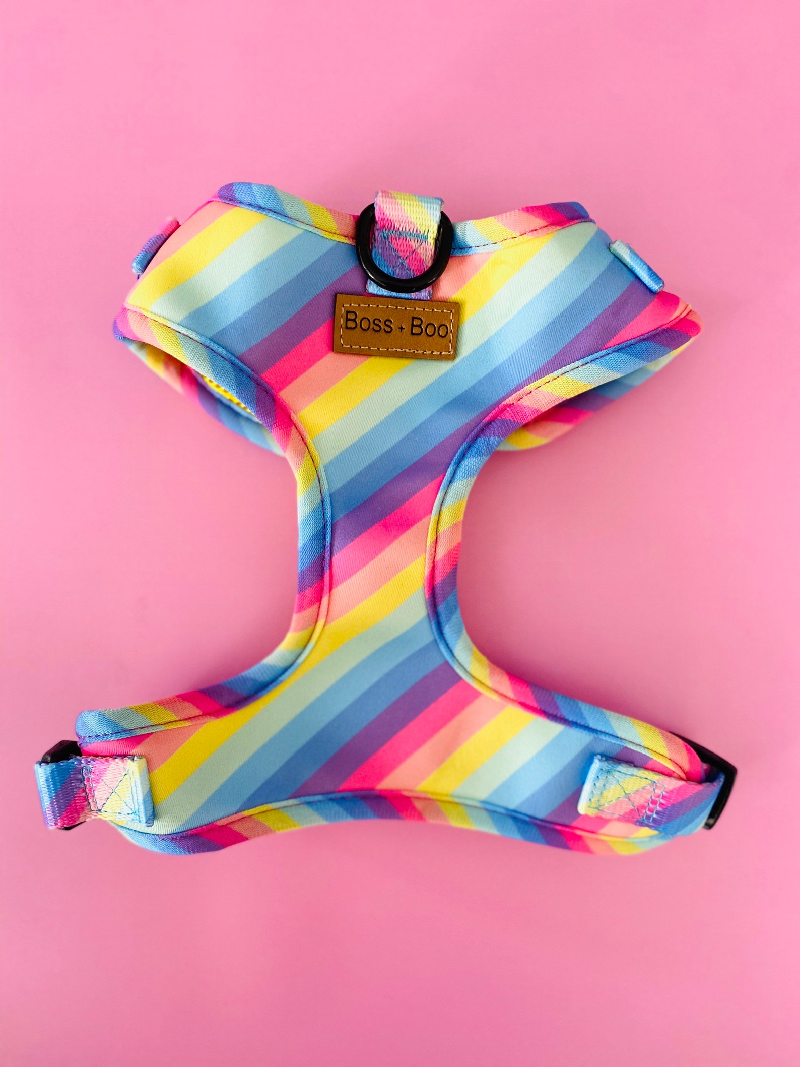 Rainbow Adjustable Chest Harness Dog Mesh Harness Adjustable Etsy