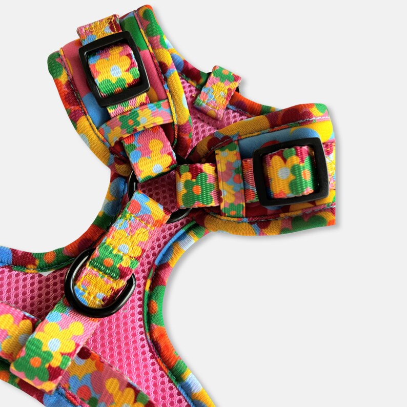Dog Harness Floral Dog Chest Harness Adjustable Puppy Comfort Etsy