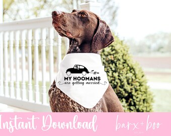 Digital Download Dog Engagement Bandana SVG Getting Married PNG Dog Bandana Proposal Wedding announcement svg png instant download Custom