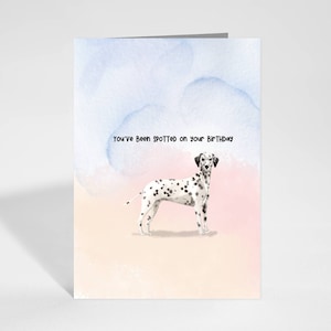 Dog Birthday Card Funny Handmade Greeting Card for Dog Lovers Recycled Card Dalmatian Pun Card Gift Card, Dog Breed