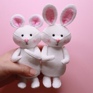 Rabbit PDF Sewing Pattern | Felt Rabbit | DIY project, digital download