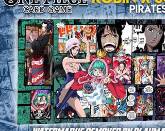 ロビン×シュガー ワンピースTCGプレイマット：ステッチエッジデザイン