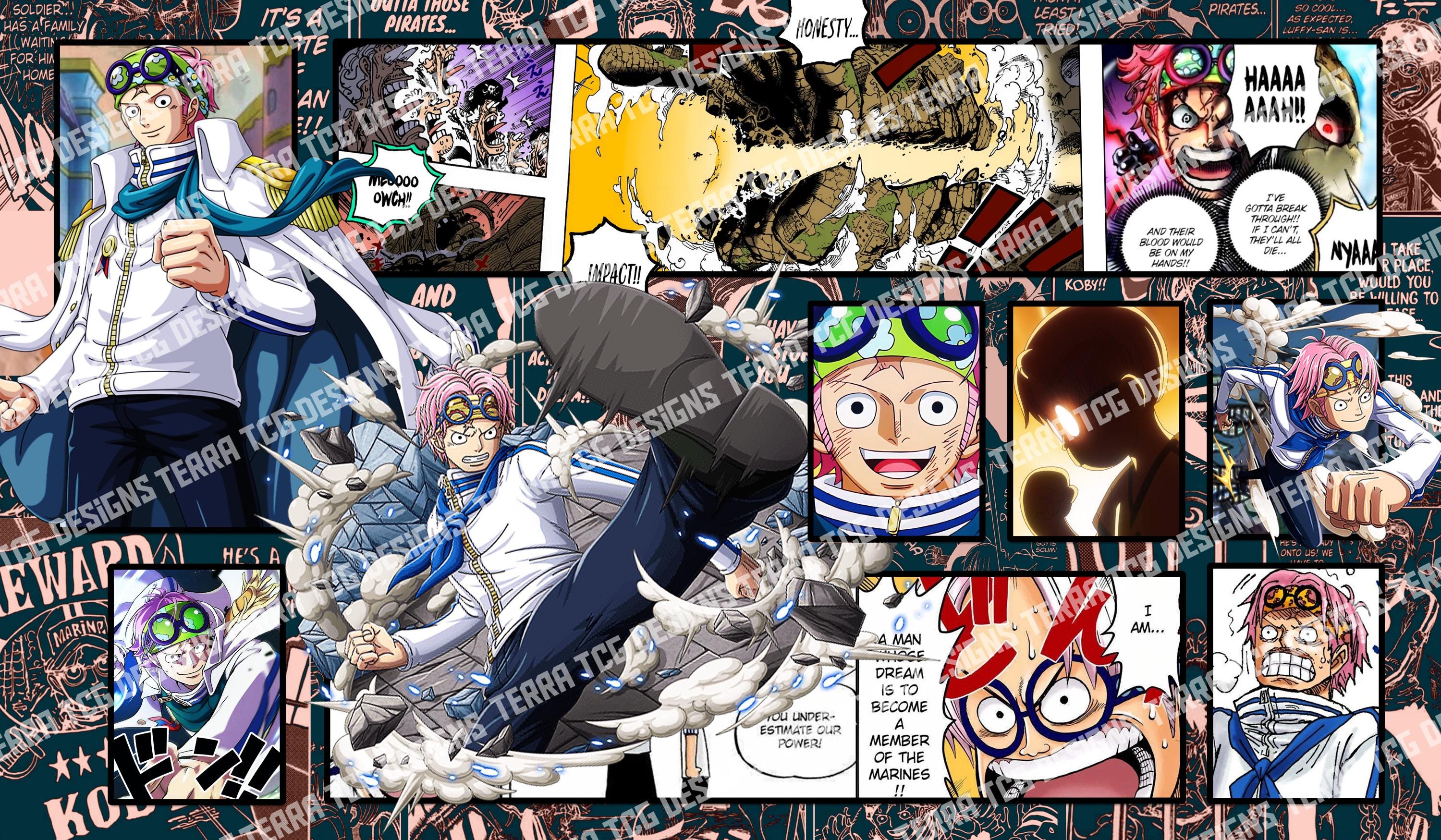 コビー ワンピース TCG プレイマット: ステッチエッジデザイン OP11