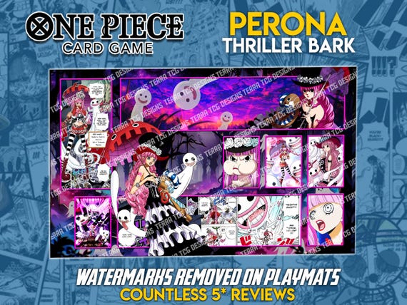 ペローナ ワンピース TCG プレイマット：ステッチエッジ、カスタム