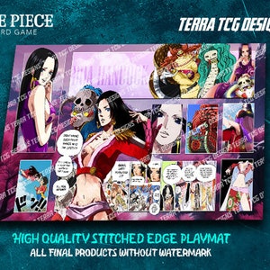 Boa Hancock individuelle Playmat für den Head of One Piece Trading Card Game Boa Hancock Kuja Pirates Stitched Edge OP07