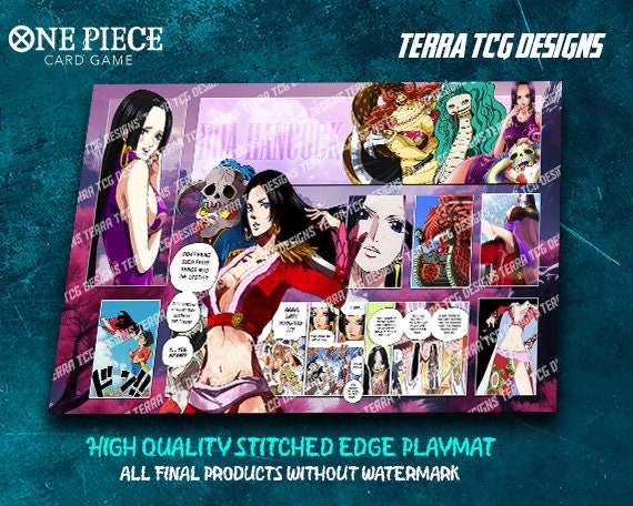 ボア・ハンコック ワンピース TCG プレイマット：ステッチエッジ