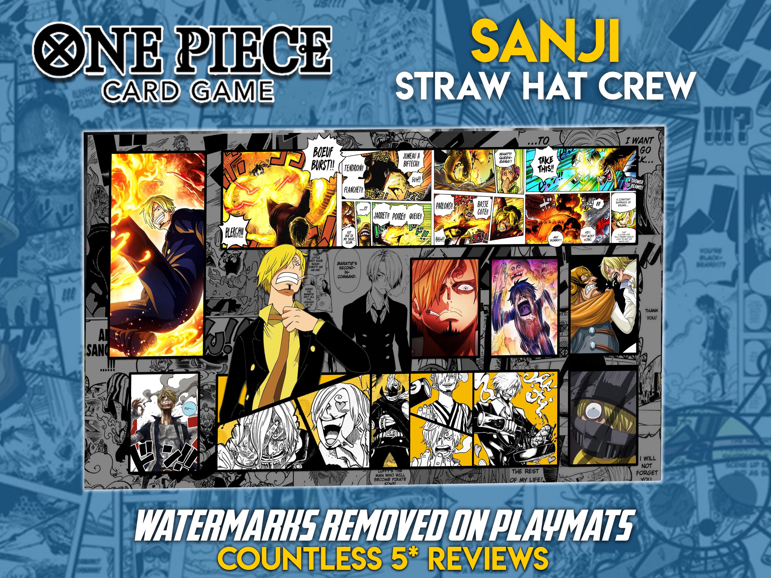 サンジ ワンピース TCG プレイマット：ステッチエッジ、ヴィンスモーク