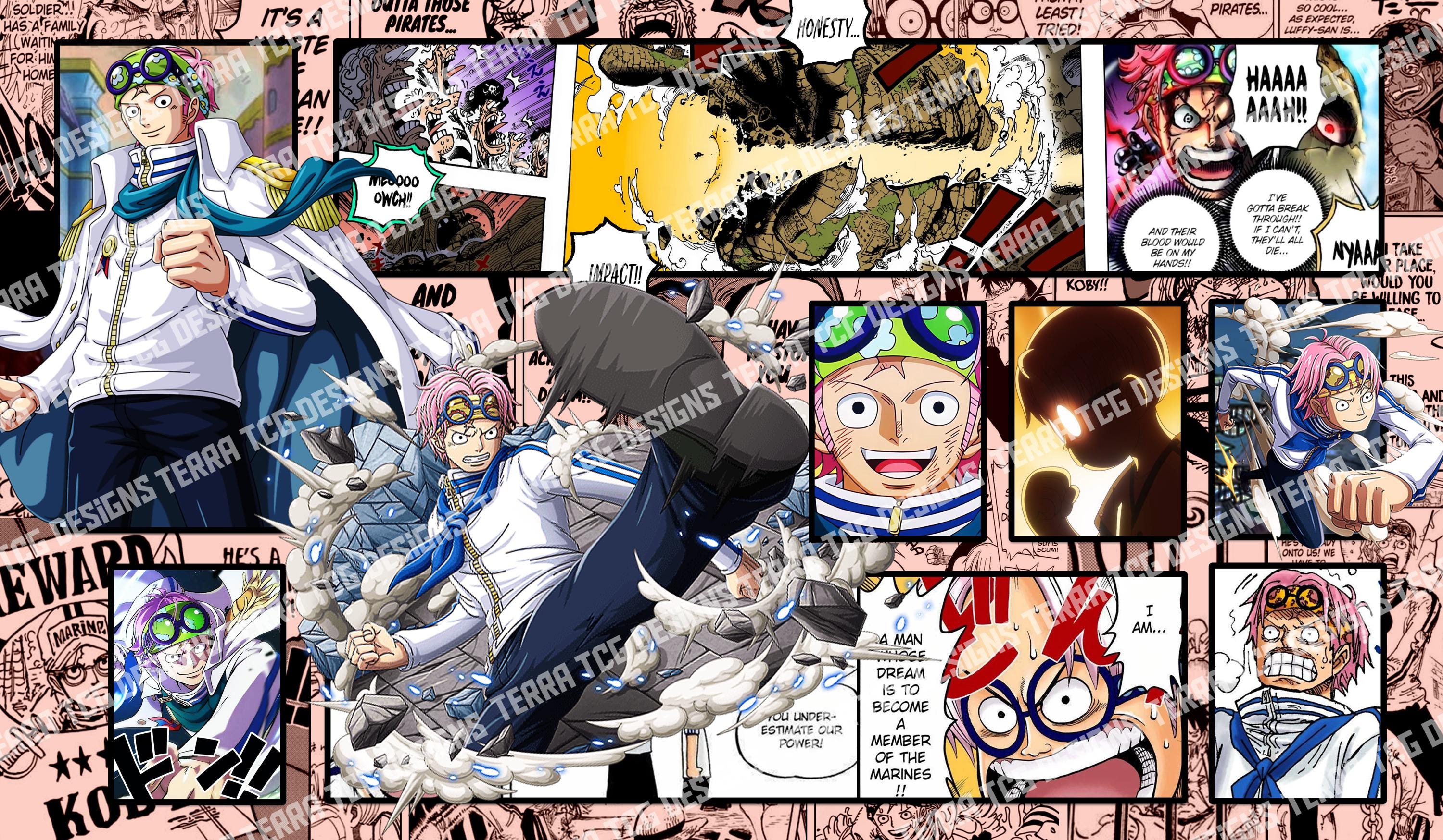 コビー ワンピース TCG プレイマット: ステッチエッジデザイン OP11