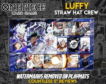 Gear 5 Monkey D Luffy One Piece TCG Playmat: Stitched Edge Design