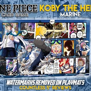 Tapis de jeu personnalisé Koby One Piece TCG pour le leader du jeu de cartes à collectionner One Piece, bord cousu Coby OP11
