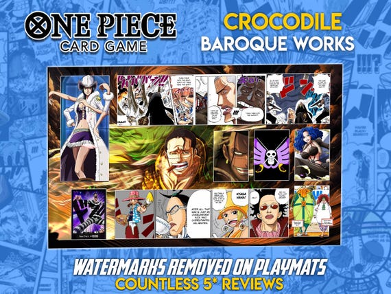 クロコダイル・バロックワークス ワンピースTCGプレイマット：ステッチ