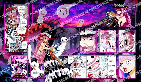 ペローナ ワンピース TCG プレイマット：ステッチエッジ、カスタム