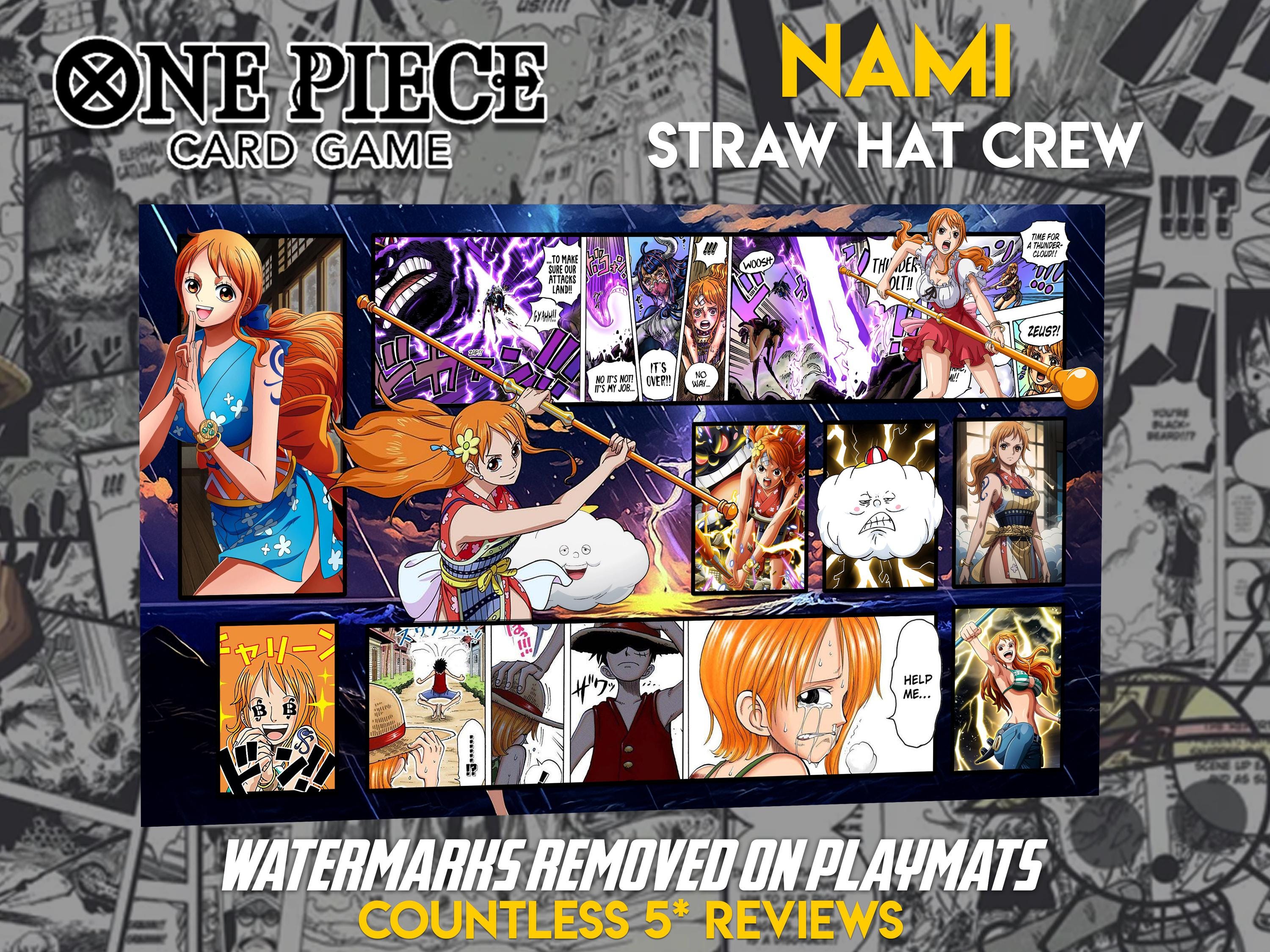 ナミ ワンピース TCG プレイマット：ステッチエッジ OP11 デザイン