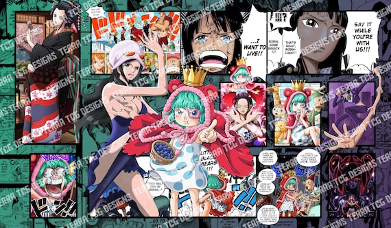 ロビン×シュガー ワンピースTCGプレイマット：ステッチエッジデザイン