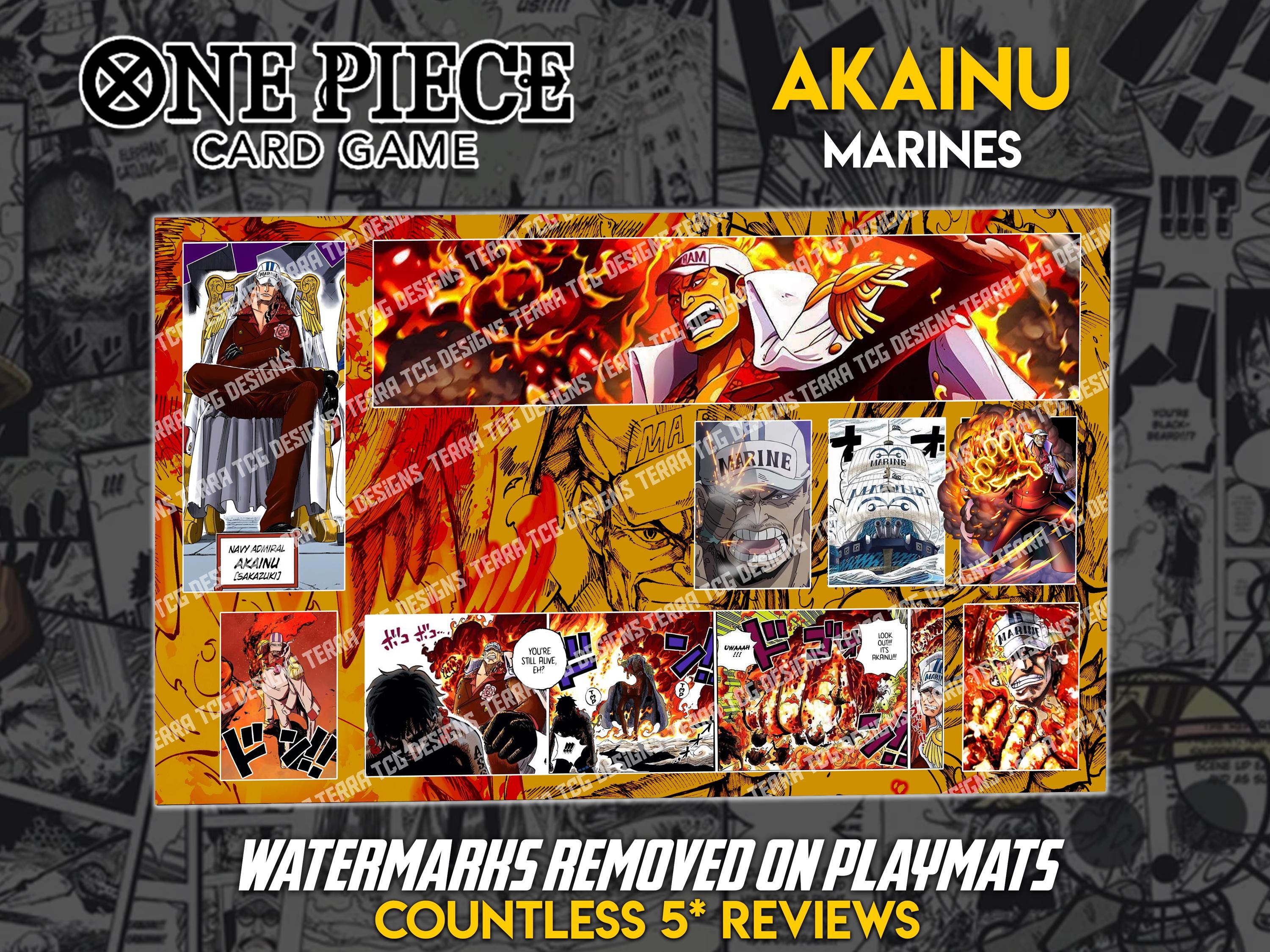 Akainu One Piece TCG Playmat: Stitched Edge Custom Design - Etsy UK