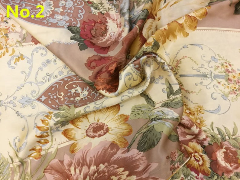 New 100 mulberry silk fabric charmuse silk printed plain Etsy