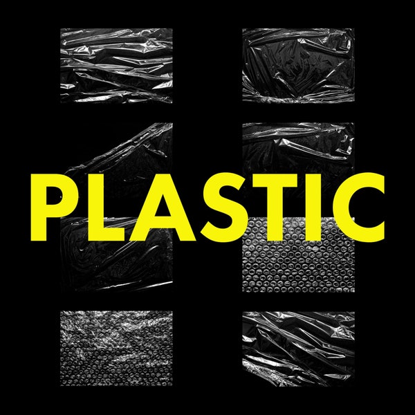 8 Plastic Overlay Textures, Realistic Plastic Bag Texture, Clingwrap Effect, Grunge Graphic Design Textures