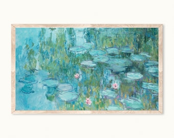 Frame TV Art | Claude Monet Waterlelies TV Art |  Vintage schilderij frame tv-kunst