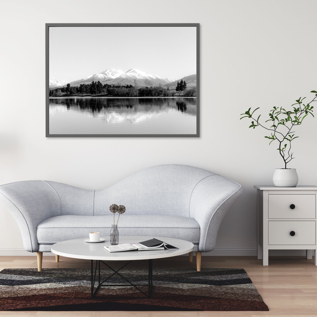 Mountain Black and White Printable Wall Art , Nature Photography Print ...