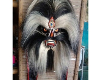 Bujang Ganong mask/ traditional mask from Ponorogo Indonesia/ Bujang ganong in reog ponorogo