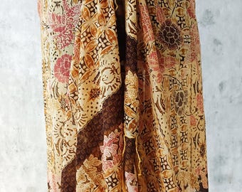 Batik Scarf/Chiffon scarf/174 cm x 65 cm /Indonesian Batik Scarf/chemo headcover/chemo headscarf/table cloth/bikini cover up/sarong