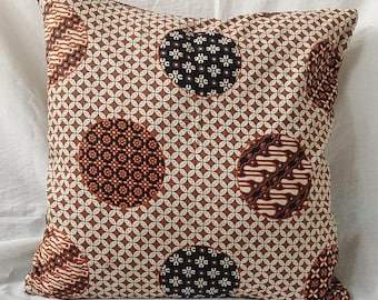 Batik Pillow Cover/ 50 cm x 50 cm/ 20" X 20 "/Indonesian Batik Pillow case/ Sofa pillow cover