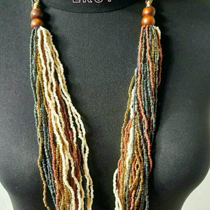2 pcs beaded necklace/ethnic jewelry/handmade necklace/Indonesian necklace/ boho style necklace/Birthday gift