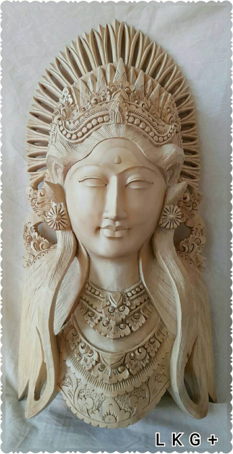 50 Cm Balinese Dancer Statue/ Large Balinese Janger Head Sculpture/ Free Shipping/balinese Art