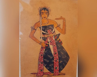 5 pcs Javanese Culture Pictures for home decoration/Indonesian souvenir/Javanese pictures for souvenir