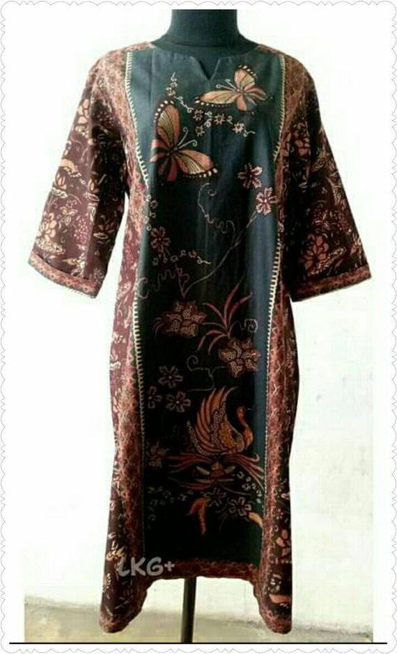 Batik Dress/Formal Batik Dress/Indonesian Batik Dress/US Size S to 3XL/Beautiful Batik Dress Gift for Her/Simple Women Dress