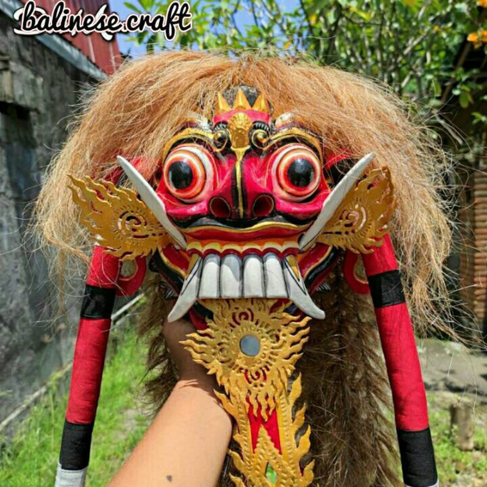 Balinese craft/Large size mask/Balinese mask/ Rangda mask/wall Etsy