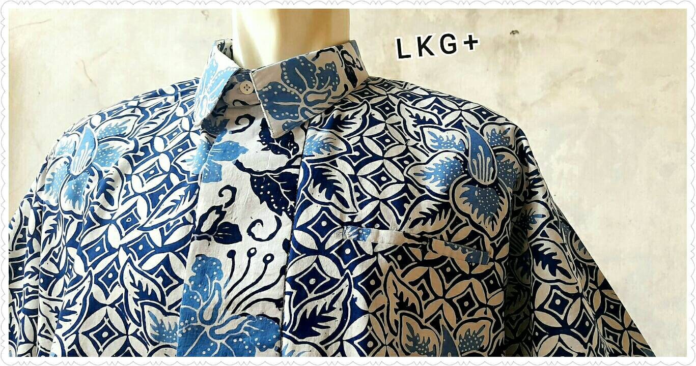 大きいサイズのバティックシャツ/ハンドスタンプバティックシャツ