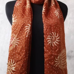 Hand drawn SILK batik scarf