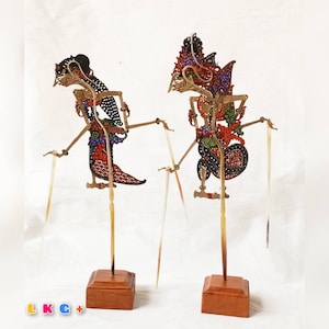Fine Quality Couple shadow puppets Rama Shinta/Javanese shadow puppets/Wayang kulit/Rama Shinta shadow puppets