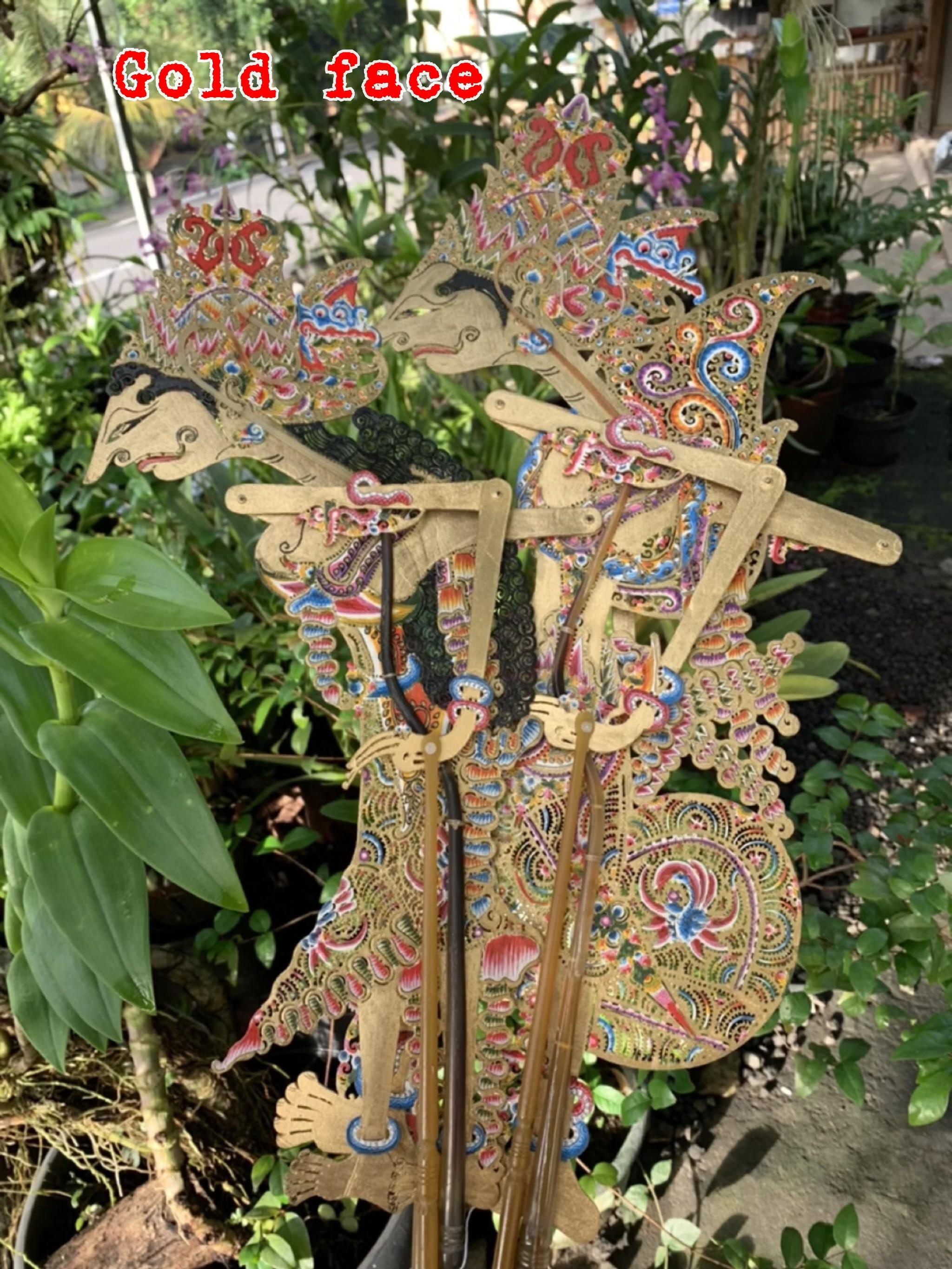 山羊皮ワヤン-クリ(Wayang Kulit )インドネシア　ジャカルタ民芸品 山羊皮ワヤン-クリ(Wayang Kulit )インドネシア ジャカルタ民芸
