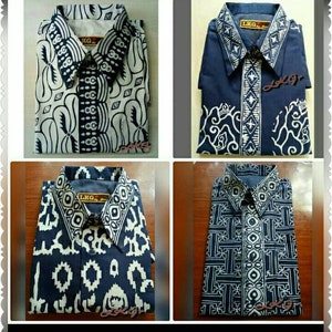 short sleeves Indonesian batik shirt/Indonesian batik shirt/handstamp batik shirt/US size S to 4XL/formal batik shirt