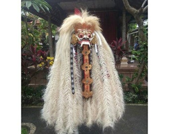 Luxurious Rangda mask for collection made of Mystical pule wood (blackboard tree)/ Balinese Rangda mask/ Balinese leak mask