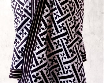 Long Rectangle batik scarf/230 cm x 57 cm/Hand stamp batik shawl/Batik outer/ Batik head wrap/ Batik bikini wrap/ Batik table runner