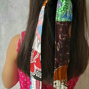 3 pcs batik patchwork shawl /batik headband/patchwork batik headbands /Batik Bandana/hair scarf/bags accessories/neckerchief image 10