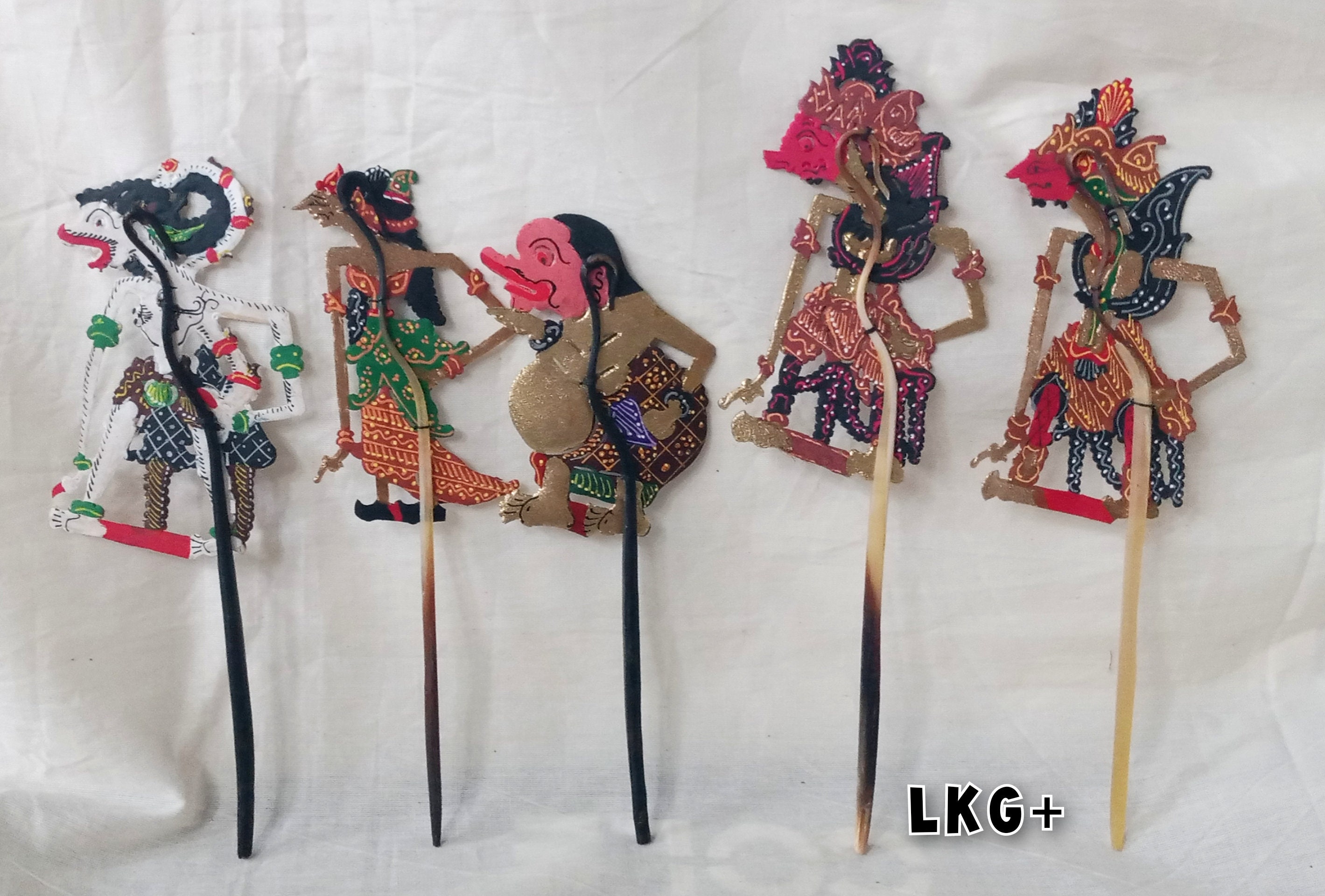 5個の高品質ミニ影絵人形/インドネシア影絵人形/ワヤンクリット - Etsy
